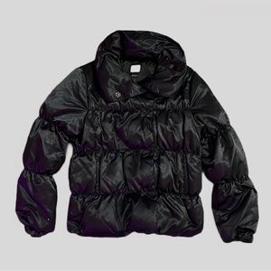 Old Navy Puff Jacket Black Shiny Women’s Size L & XL Warm Puffer Coat Puffy